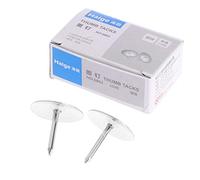 80 Pcs Flat Thumb Tacks Silver Thumb Claw Round Head Sharp Steel Point Push Pins Photo Map Bulletin Board C