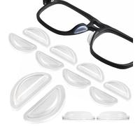 80 Pcs Glasses Nose Pads, D Silicone Nose Pads for Glasses, Anti-Slip Self-Adhesive for Glasses, Eyeglasses, Sunglasses, White