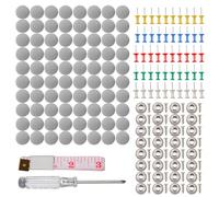 80 Pcs Headliner Repair Kit, Car Headliner Repair Rivets, Car Headliner Fabric Repair Rivets Retainer Auto Roof Buckle, with Pins Screwdriver Tape Measure for All Types of Vehicles