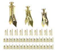 80 Pcs Heavy Duty Plasterboard Fixings Heavy Duty Self Drilling Anchor Screws, Self Drilling Drywall Anchors with Screws Kit, Metal Wall Plugs and Screwsset for Plaster Board Wall Fixings(40 + 40)