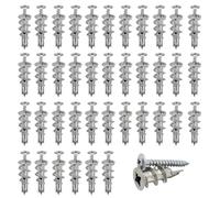 80 Pcs Heavy Duty Plasterboard Fixings Kit, Drywall Anchors, Self Drilling Screws & Plasterboard Wall Plugs for Cavity Walls, Concrete, Brick Installation