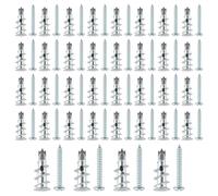 80 Pcs Heavy Duty Plasterboard Fixings Kit,plasterboard wall plug，plasterboard screws，Self Drilling Dry Wall Anchor Screws and Wall Plugs for Cavity Walls, Concrete, Bricks Installation