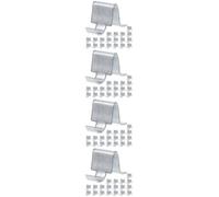 80 pcs Iron Shelf Support Pegs for Cabinets and Bookshelves, Silver | Adjustable Load Bearing Clips, 2.5x1.6x1.6cm Size, for Kitchen Cabinets and Warehouse Racking