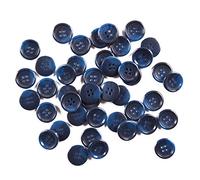80 Pcs Large 3/4 inch Blue Buttons for Sewing Round Resin Navy Blue Buttons for Crafts 4 Hole Flatback Coat Buttons for Shirt Sweater DIY and Clothing Blue Plastic Buttons 20mm Sewing Buttons Bulk
