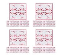 80 Pcs Love Print Paper Napkins for Weddings and Birthdays, Red