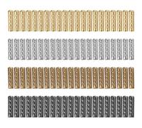 80 PCS Metal Aglets for Shoelaces, Shoestrings Shoe lace End Tips Head Alloy Aglets Replacement Tips for Paracord Hoodies Sneakers Canvas DIY Repairing, 23 mm Length (Silver Black Gold Bronze)