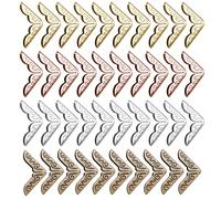 80 Pcs Metal Corner Protectors, Books Corner Protectors, Metals Book Corners Protector,Vintage Carved Metal Book Protective, for Scrapbook, Album, Notebook, Folder Decorative Frame Angle