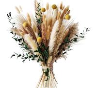 80 Pcs Natural Dried Flowers Bouquet Pampas Grass Artificial Dry Flowers for Decoration Dried Pampas Grass Decor for Dining Room Kitchen Wedding Decor