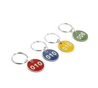 80 Pcs Number 1-20 Metal Numbered Tag with Key Ring Aluminium Sequential Numbers Id Card Series Tags for Luggage Lockers Organizer