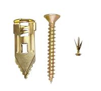 80 Pcs Plasterboard Fixings & Wall Plugs, Cavity Fixing Anchors and Screws, Hollow Expansion With Self Drilling for Gypsum Board - M4x30mm (80 Anchors + 80 Screws)