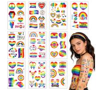 80+Pcs Rainbow LGBT Pride Temporary Tattoos, Pride Gay Pride Decorations