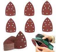 80 Pcs Sanding Pads, 11 Hole Sanding Sheets Hook and Loop, Mouse Sander Pads, Multi Tool Sanding Pads, 40/60/80/100/120/150/180/240 Grits for Electric Sander Detail Sander Pads Paper