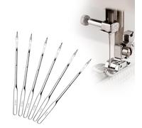 80 Pcs Sewing Machine Needles, Universal Sewing Machine Accessories for Singer Brother Janome Varmax Home Sewings Machines, 6 Sizes 65/9,75/11,80/12,90/14,100/16,110/18