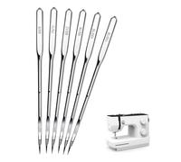 80 Pcs Universal Sewing Machine Needles, Heavy Duty Iron Alloy, 6 Sizes (65/9, 75/11, 80/12, 90/14, 100/16, 110/18) Compatible with Singer, Brother, Janome Sewing Machines
