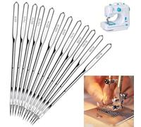 80 Pcs Universal Sewing Machine Needles, Sewing Machine Accessories, Universal Heavy Duty 6 Sizes 65/9 75/11 80/12 90/14 100/16 110/18, Compatible with Home Sew-ing Ma-Chine