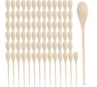80 Pcs Wooden Spoons Bulk Long Handle Oval Spoons Cooking Utensils for Kitchen Mixing Soup Rice Honey Cooking Diy Crafts (12 Inch)