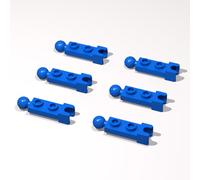 80 Piece Classic Building Plate Bulk, 1x2 with Tow Ball and Small Tow Ball Socket on Ends Compatible with Lego Parts and Pieces:(Colour:Blue)