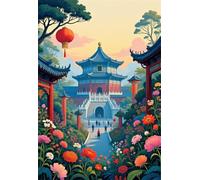 80 Piece Jigsaw Puzzles for Adults Historic Architecture, Puzzles 80 Pieces for Adults, 10x8 inch Difficult Jigsaw Puzzles with Letters on Back, Fun puzzle for Family Activity