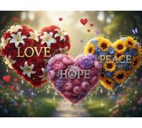 80 Piece Jigsaw Puzzles for Adults, Love Peace Jigsaw Puzzles for Adults 80 Pieces, 25x20cm Impossible Hard Difficult Challenging Adult Puzzles for Wall Decoration and Gifts