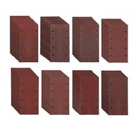 80 Pieces 1/3 Sheet Sandpaper for Electric Sander, 93 x 185mm Sanding Sheets Hook and Loop Assorted 40/60/80/120/180/240/320/400 Grit Rectangle Sander Paper