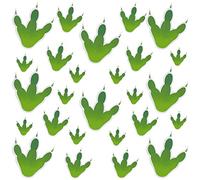 80 Pieces Dinosaur Footprints Decal Dinosaur Tracks Stickers PVC Wall Stickers Window Art Decorations for Party Supplies, Home or Kindergarten Classroom Decorations, 3 Sizes (Green)
