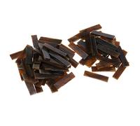 80 Pieces Glass Mosaic Tiles for DIY Arts Crafts Rectangle Brown