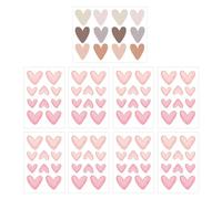 80 Pieces of Pink Love Wall Stickers and 12 Pieces of Colorful Love Wall Stickers, Cute Wall Stickers, Self-Adhesive Decorative Stickers, Suitable for Living Room, Bedroom, Corridor, Etc.