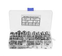 80 Pieces Stainless Steel SS304 Coiled Wire Helical Screw Thread Inserts for Aluminum and Magnesium, M3 to M14 Metric Repair Assortment for Connection Reinforcement and Maintenance