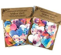 80 Plantable Seed Hearts. Bulk Wildflower Seeded Shapes. Multi-Coloured Plant Me Gift. DIY Wedding Favours. Eco Card Making, Scrapbooking & Craft Die Cuts. Funeral Memorials, Seed Paper Cards.