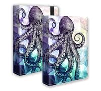 80 Pockets Photo Album for Fujifilm Wide Instant Camera for Polaroid Now+/Now/i-Type/600/SX-70 Cameras Clear Sleeve Photo Album 3.5x5 inch for Instax Wide Film,Octopus Art Print