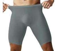 80% Polyamide Men Boxer Briefs Sports Long Leg | Ice silk fabric, seamless design, long leg coverage, breathable thin material, anti-wear durability
