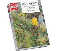 OO/HO Poppies for flower garden/field scenery, 80 plants Busch 1255 free post F1