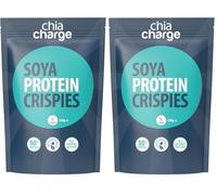 80% Protein SOYA Crispies - High Protein for Adults and Kids - Healthy, Wheat Free Vegan Snack - Low Fat Food, No Sugar Crispies (250 g (Pack of 2), Unflavoured)