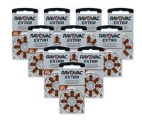 80 RAYOVAC EXTRA SIZE 312 HEARING AID BATTERIES PR41 1.45V ZINC AIR 8BL NEW