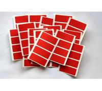 80 Red Stickers - Sticky Coloured Self Adhesive Labels for Colour Coding