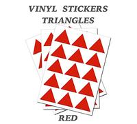 80 Red Triangles - Removable Self Adhesive Waterproof Durable Vinyl Stickers - Digitally Cut to The Sticker Shape - Size 10mm