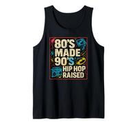 80’s Made, 90’s Hip Hop Raised Retro Hip Hop Music Design Tank Top