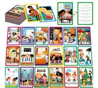 80 Scene Conversation Cards,480+ Questions Of What,Where,Who,Why & How,Materials for Social Skills,Learn Through Friendly Illustrations Of Situations,Develop Emotional Intelligence & Critical Thinking