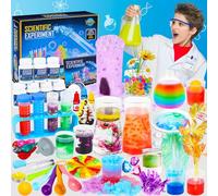 80+ Science Kits for Kids, STEM Experiments & Chemistry Set Ages 6-12 | Includes Volcano,Fizzy,Rainbow Experiments;6 Chemicals,Goggles & Tools;Safe Materials;STEM Hands-on;for Ages 6-12