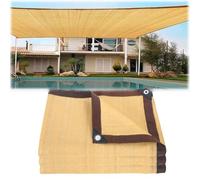 80% Shade Netting with Grommets Beige Sun Protection Mesh for Greenhouse Patio Carport PoolUV Block WaterPermeable Shade Cloth (2x9m)