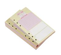 80 Sheets Refill Papers 6-Hole Punched Fit for Various Loose-Leaf Planners Notepad Journal Binders Budget