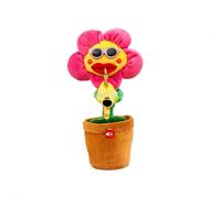 80 Songs Singing and Dancing Flower with Saxophone Plush Funny Electric Toy