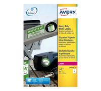 Avery Resistant, Printable, Heavy duty Labels, Customisable, 99.1 x 139 mm, White, 4 Labels per sheet, 80 labels per pack (L4774-20)