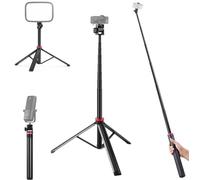 80'' Webcam-Tripod Stand Compatible with Elgato Facecam 4K,MK.2,Neo Webcams | 6.5ft Webcam Floor Tripod Stand for Elgato Facecam 4K,MK.2,Neo Webcams /Key Light,Key Light Neo,Ring Light /Wave 3 DX Mic