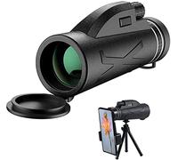80 x 100 HD Monocular Telescope with Smartphone Holder Tripod Waterproof Monocular with for Bird Watching Camping Hiking Travel
