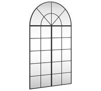 (80 x 140 cm) vidaXL Wall Mirror Hall Bedroom Makeup Mirror Hanging Mirror Black Arch Iron