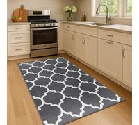 (80 x 150 cm (2 ft 6 in x 5 ft), Ava Grey) Extra Large Area Rugs Printed Geometric Traditional Carpets Runner Rug & Luxury Floor Door Mats