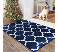 (80 x 150 cm (2 ft 6 in x 5 ft), Ava Navy Blue) Extra Large Area Rugs Printed Geometric Traditional Carpets Runner Rug & Luxury Floor Door Mats
