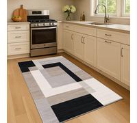 (80 x 150 cm (2 ft 6 in x 5 ft), Milo Neutral) Extra Large Area Rugs Printed Geometric Traditional Carpets Runner Rug & Luxury Floor Door Mats