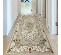 (80 x 150 cm (2 ft 6 in x 5 ft)_ Runner Floor Rug Carpet, Willow Beige) Living Room Runner Rugs Traditional Carpet Mat